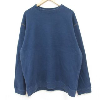 Columbia - XL★古着 コロンビア COLUMBIA Columbia 長袖 スウェット メンズ 00年代 00s ワンポイントロゴ 大きいサイズ クルーネック 濃紺 ネイビー 24jan08 中古 スエット トレーナー トップス