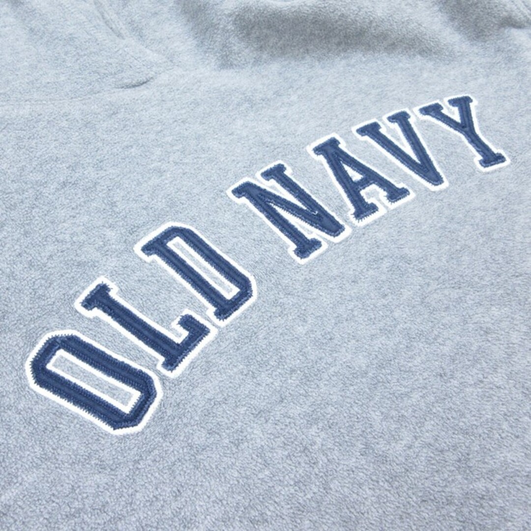 Old Navy(オールドネイビー)のXL★古着 オールドネイビー OLD NAVY 長袖 フリース トップス パーカー メンズ 00年代 00s ビッグロゴ ポリエステル 薄グレー 24jan08 中古 スエット トレーナー メンズのトップス(パーカー)の商品写真