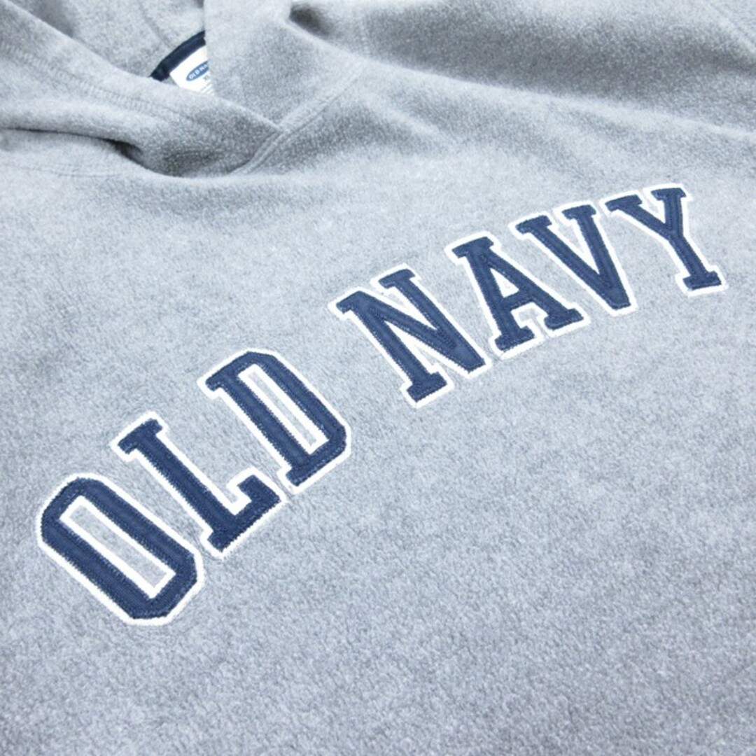 Old Navy(オールドネイビー)のXL★古着 オールドネイビー OLD NAVY 長袖 フリース トップス パーカー メンズ 00年代 00s ビッグロゴ ポリエステル グレー 24jan08 中古 スエット トレーナー メンズのトップス(パーカー)の商品写真