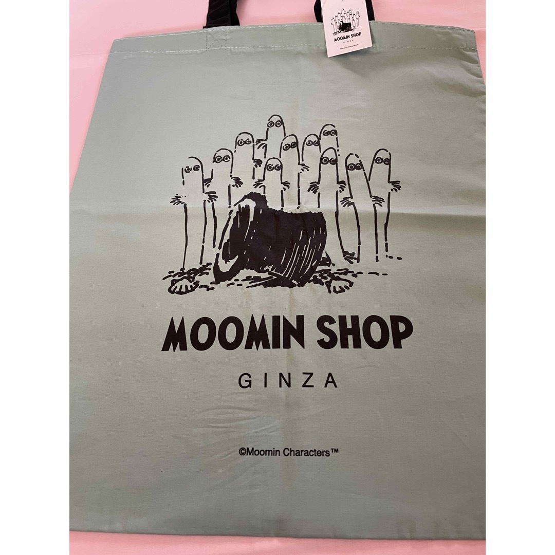 MOOMIN(ムーミン)の新品⭐MOOMIN SHOP GINZA限定⭐トートバッグ(セージグリーン) レディースのバッグ(トートバッグ)の商品写真