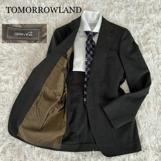 トゥモローランド(TOMORROWLAND)の極美品 トゥモローランド シルクリネン テーラードジャケット FERLA S(テーラードジャケット)