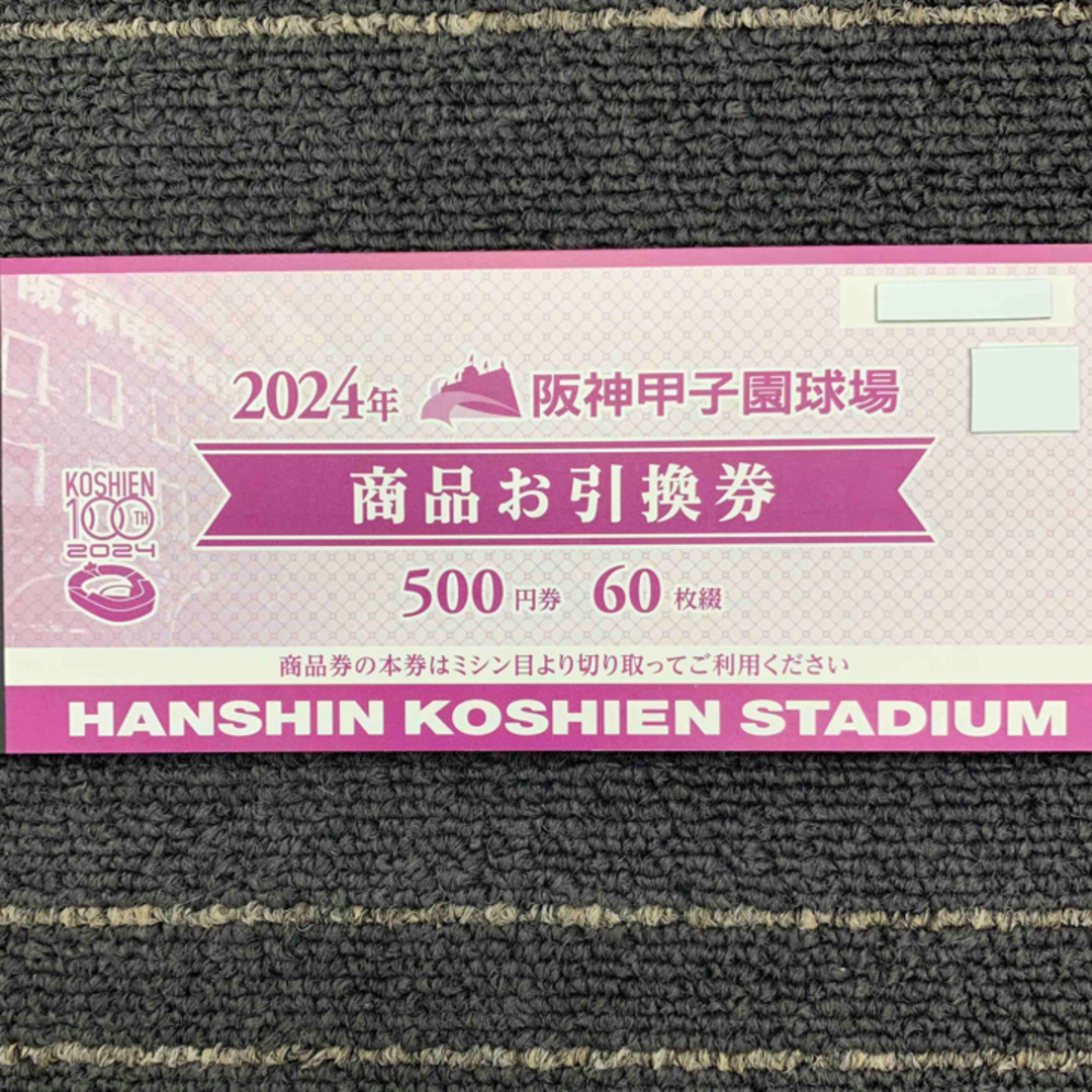 阪神タイガース(ハンシンタイガース)の阪神甲子園球場 商品お引換券 30,000円分 チケットのスポーツ(野球)の商品写真