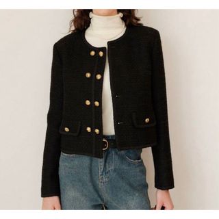 シーイン(SHEIN)のSHEINツイードジャケット(ノーカラージャケット)