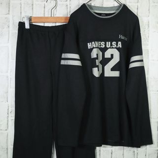 ヘインズ(Hanes)の【完売品◎入手困難】ルームウェア スウェット セットアップ 刺しゅうロゴ L(スウェット)