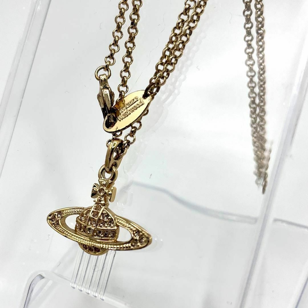 Vivienne Westwood(ヴィヴィアンウエストウッド)の【良品】ヴィヴィアンウエストウッド　ネックレス　ミニバス　レリーフ　オーブ　金 レディースのアクセサリー(ネックレス)の商品写真