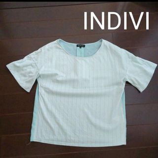 インディヴィ(INDIVI)のインディヴィ　レディース　トップス　ミントグリーン　緑　小さいサイズ(Tシャツ(半袖/袖なし))