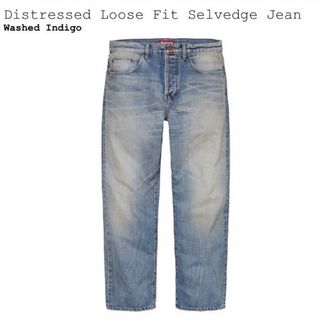 シュプリーム(Supreme)のsupreme loose fit selvdge jeans (デニム/ジーンズ)