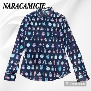 NARACAMICIE - ナラカミーチェ ブラウス パフューム柄 香水 シャツ 長袖 オシャレ 2 M相当