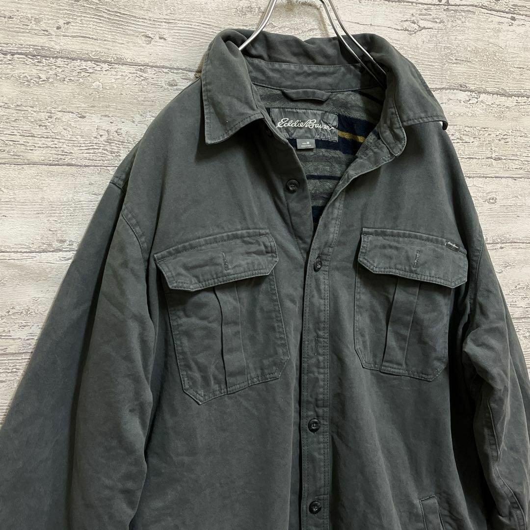 Eddie Bauer(エディーバウアー)のエディーバウア長袖コットンシャツ M メンズのジャケット/アウター(カバーオール)の商品写真