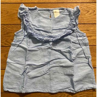 エイチアンドエム(H&M)のH&M  エイチアンドエム　ノースリーブトップス　90cm  ブルー(Tシャツ/カットソー)