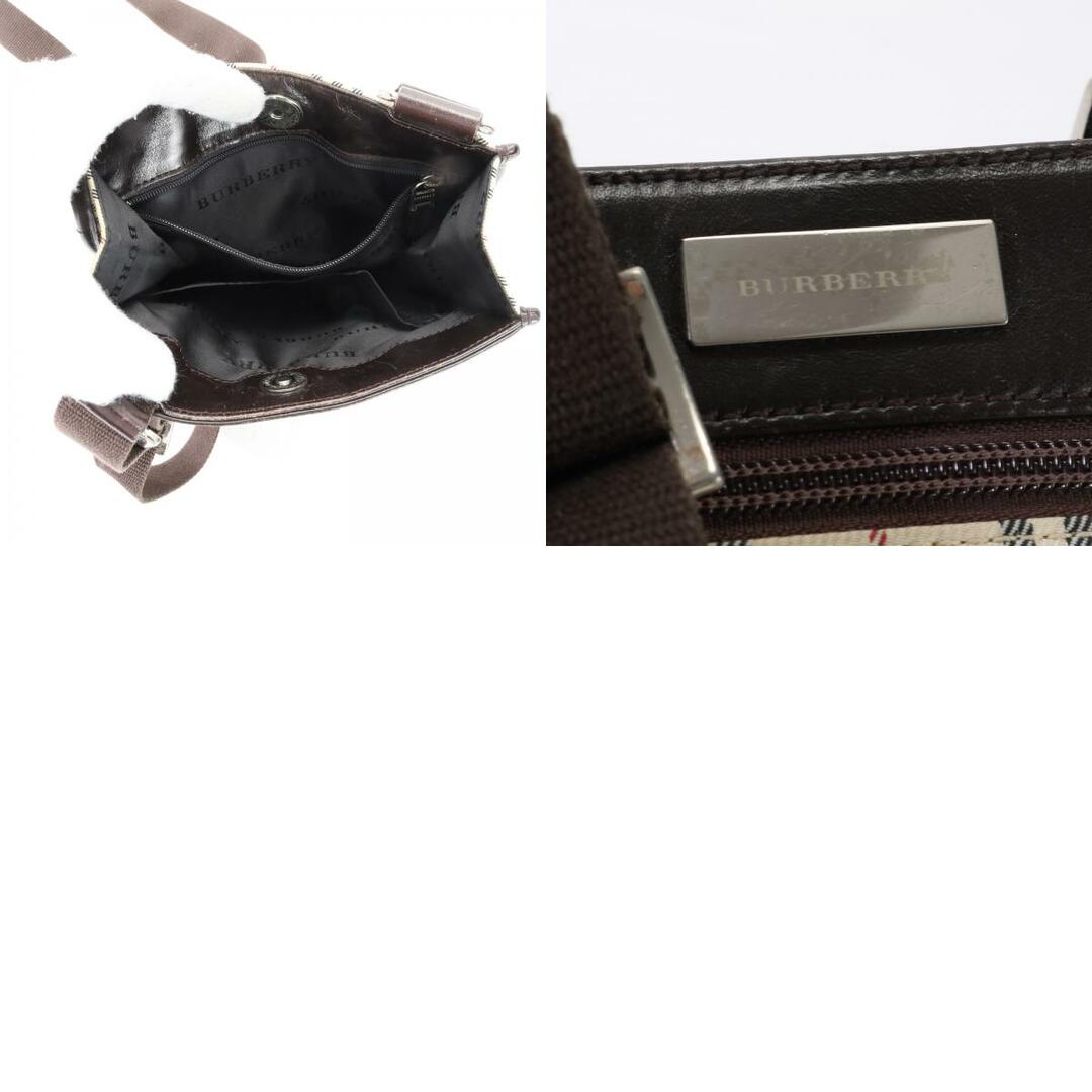 BURBERRY(バーバリー)の美品 バーバリー ノバ チェック レザー ショルダーバッグ 斜め掛け メッセンジャー トート 通勤 本革 ブラウン メンズ EEM T14-5 メンズのバッグ(ショルダーバッグ)の商品写真