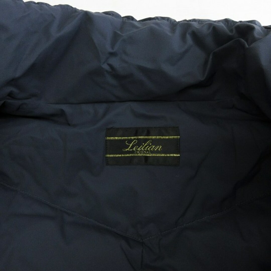 leilian(レリアン)のレリアン Leilian ロング ダウンコート スタンドカラー 紺 ネイビー 9 レディースのジャケット/アウター(ダウンコート)の商品写真