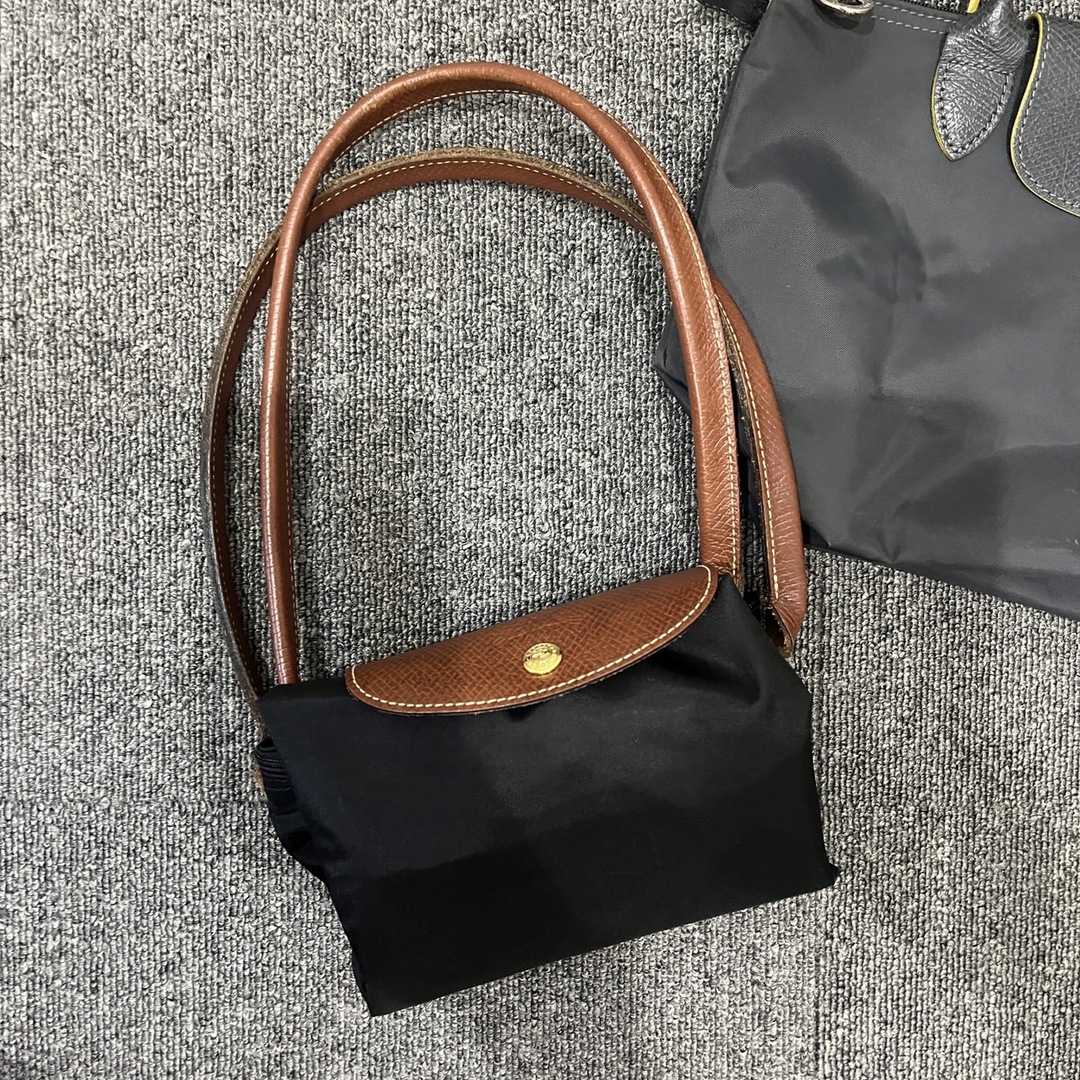 LONGCHAMP(ロンシャン)のまとめ 2点 セット ロンシャン ル プリアージュ トート バッグ ショルダー ビジネス 通勤 ブラック 黒 紳士 A4 メンズ EEM T18-2 メンズのバッグ(トートバッグ)の商品写真