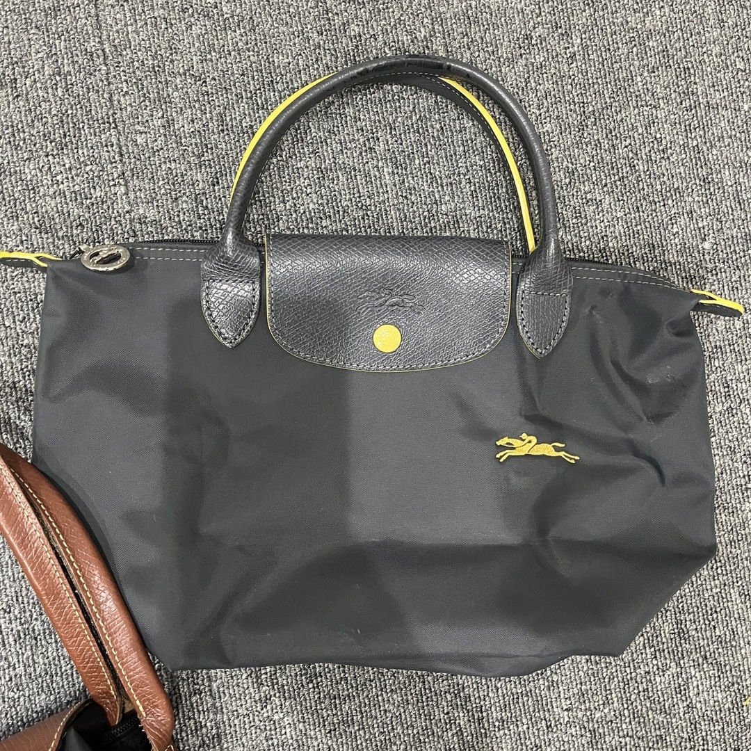 LONGCHAMP(ロンシャン)のまとめ 2点 セット ロンシャン ル プリアージュ トート バッグ ショルダー ビジネス 通勤 ブラック 黒 紳士 A4 メンズ EEM T18-2 メンズのバッグ(トートバッグ)の商品写真