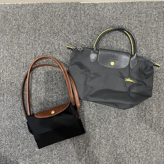 LONGCHAMP - まとめ 2点 セット ロンシャン ル プリアージュ トート バッグ ショルダー ビジネス 通勤 ブラック 黒 紳士 A4 メンズ EEM T18-2