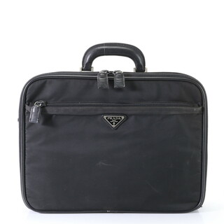プラダ(PRADA)のプラダ テスート ナイロン ビジネス バッグ 書類鞄 ブリーフケース 通勤 サフィアーノ レザー 本革 ブラック A4 メンズ EEM T18-9(ビジネスバッグ)