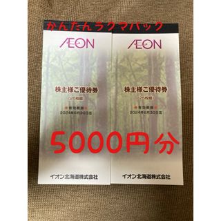 イオン北海道　株主優待割引券5,000円分（100円割引券×50枚）(ショッピング)
