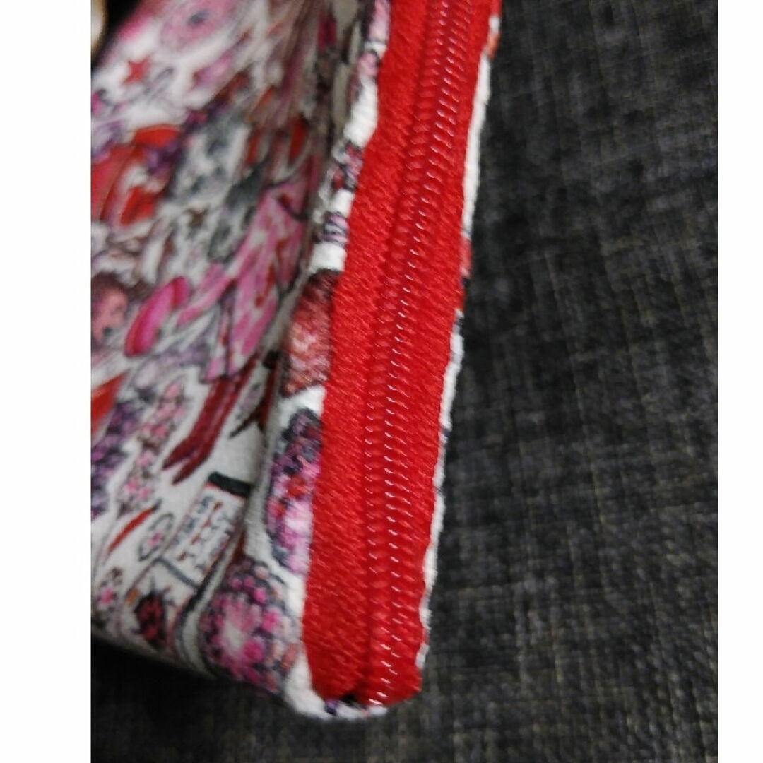 すあま様専用★ヒグチユウコ リメイクポーチ RED ＆ キーホルダーセット ハンドメイドのファッション小物(ポーチ)の商品写真