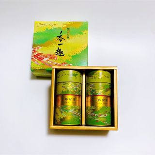 日本茶　ギフトボックス　缶入　2本　合計400g 茶葉　歳暮　中元　贈り物(茶)