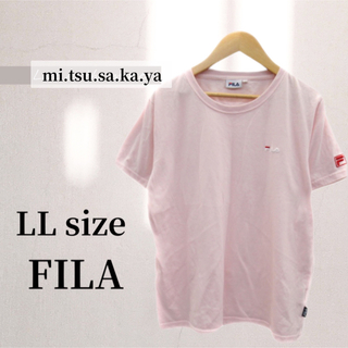 フィラ(FILA)のフィラ　FILA　半袖Tシャツ　ベビーピンク　刺繍ロゴ　大きいサイズ(Tシャツ/カットソー(半袖/袖なし))