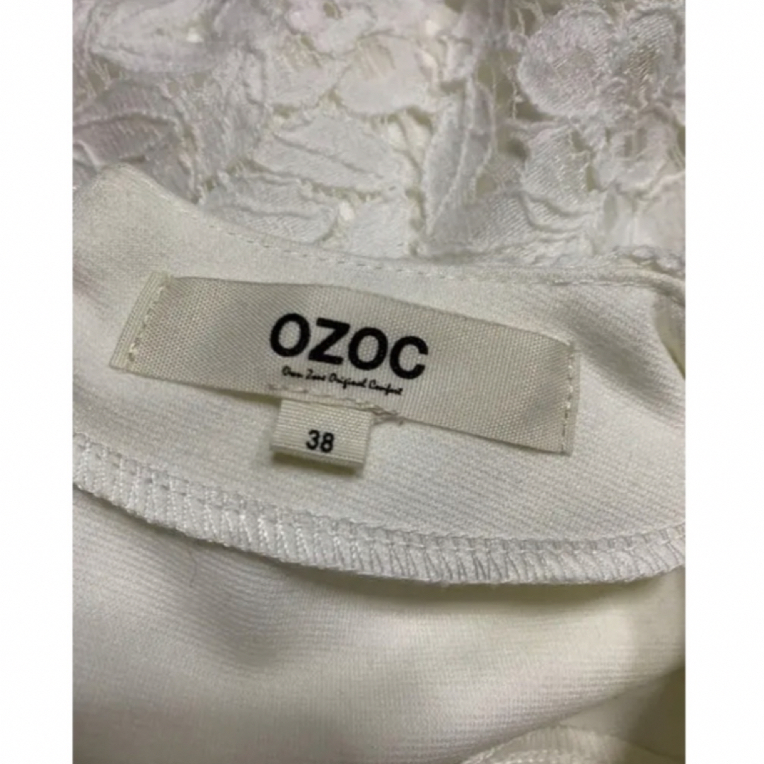 OZOC(オゾック)のozoc 長袖レースカットソー　【38】丸襟 レディースのトップス(カットソー(長袖/七分))の商品写真