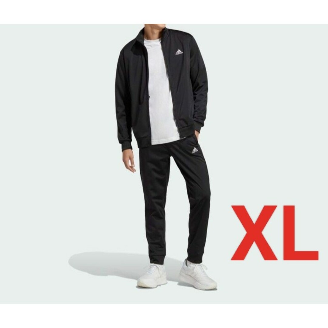 adidas(アディダス)のアディダス メンズ ジャージ上下 リニアロゴ トラックスーツ ブラック XL メンズのトップス(ジャージ)の商品写真