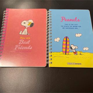 スヌーピー(SNOOPY)の【定価1,100円】スヌーピー  B6リングノート　2冊セット(ノート/メモ帳/ふせん)