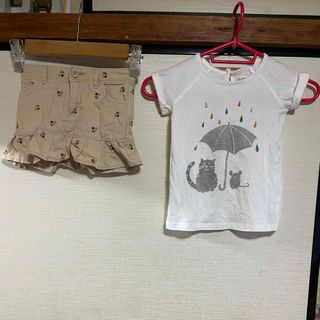 ベビーギャップ(babyGAP)のスカート95　半袖Tシャツ90(Tシャツ/カットソー)