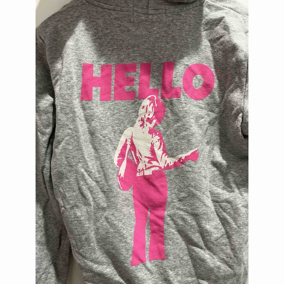 HYSTERIC GLAMOUR(ヒステリックグラマー)のヒステリックグラマー　HELLO　アウター　パーカー　グレー　ピンク　ロゴ　ヒス レディースのトップス(パーカー)の商品写真