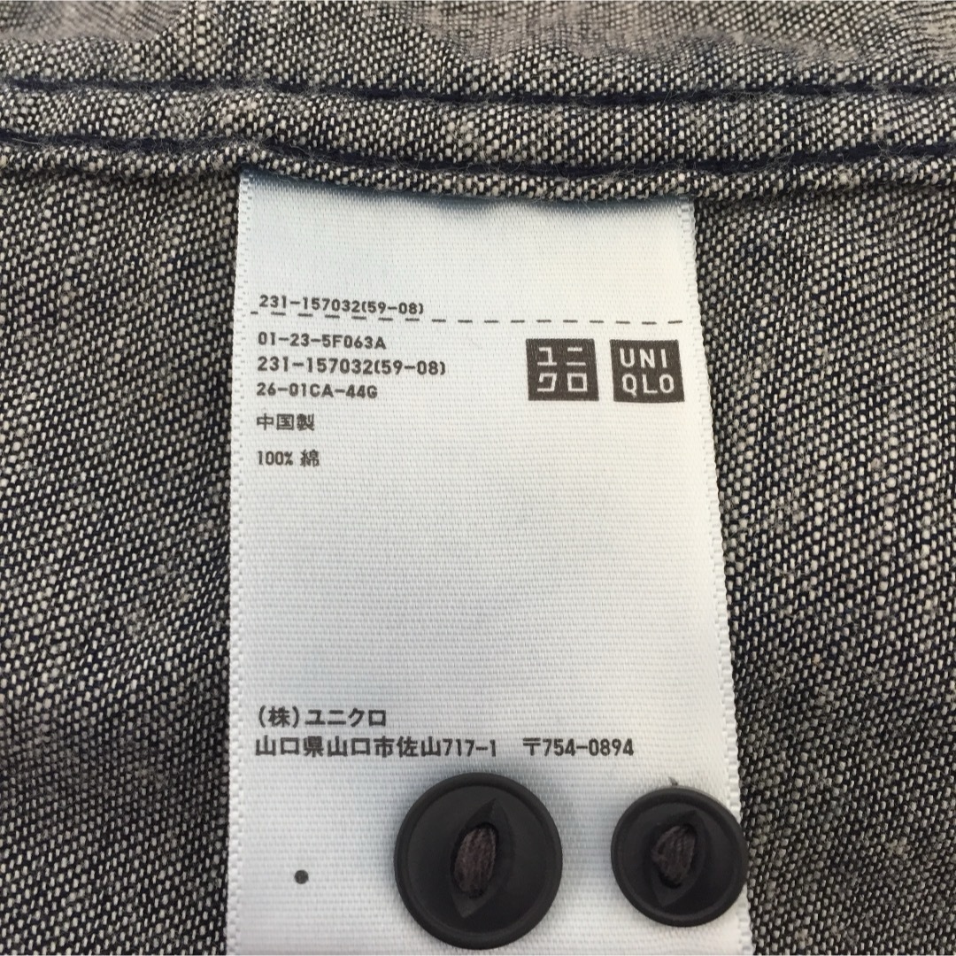 UNIQLO(ユニクロ)のUNIQLO ユニクロ　長袖デニムシャツ　ブラウス　S レディースのトップス(シャツ/ブラウス(長袖/七分))の商品写真