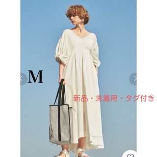 【emmi atelier】 Eco リネン調ボリューム袖ワンピース