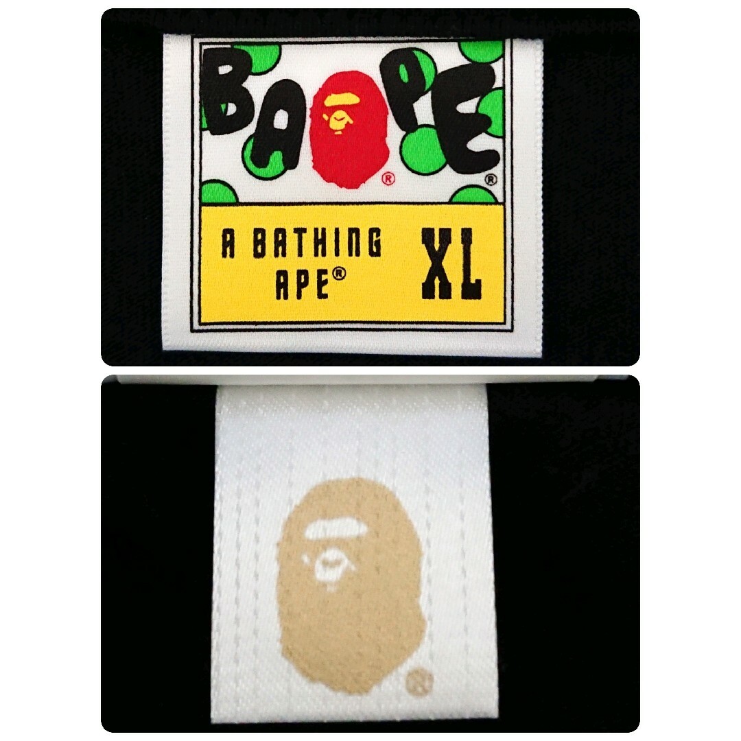 A BATHING APE(アベイシングエイプ)の希少 美品 アベイシングエイプ シャーク ロゴ ブラック 半袖 Tシャツ メンズのトップス(Tシャツ/カットソー(半袖/袖なし))の商品写真