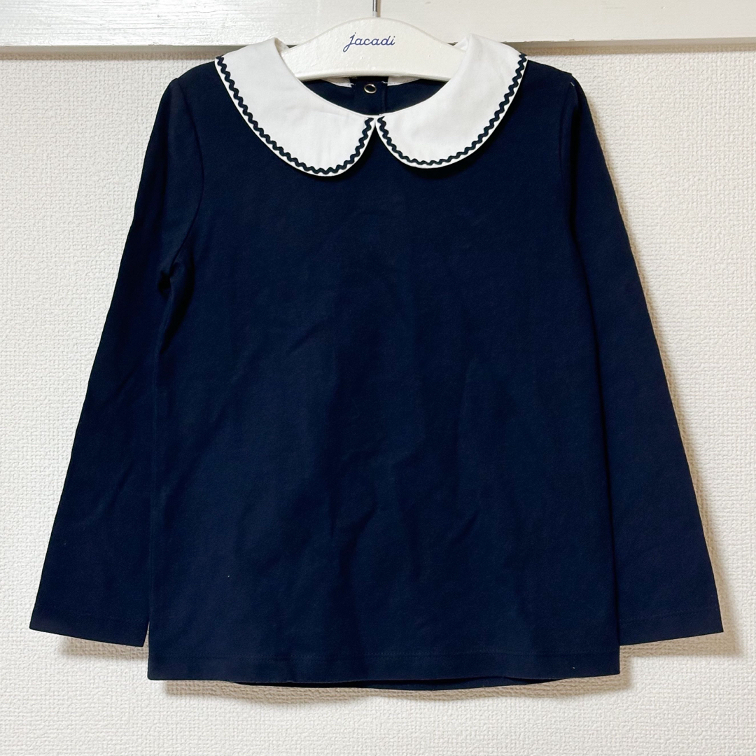 Jacadi(ジャカディ)のジャカディ　jacadi  飾り襟付き長袖Tシャツ　6A キッズ/ベビー/マタニティのキッズ服女の子用(90cm~)(Tシャツ/カットソー)の商品写真