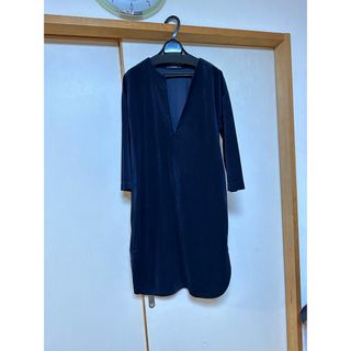 w closet ダブルクローゼット　ベロアワンピース