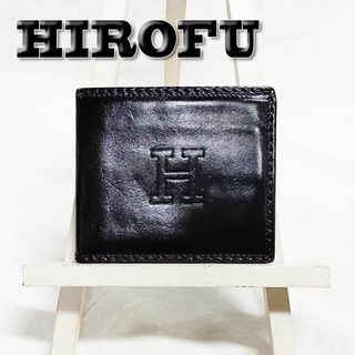 HIROFU ヒロフ 折り財布 Hロゴ コンパクト Wステッチ(財布)