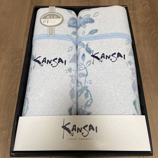 カンサイヤマモト(Kansai Yamamoto)のKANSAI YAMAMOTO　花柄　綿毛布　2枚セット　山本寛斎(毛布)