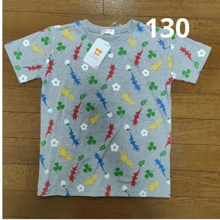 【新品】ピクミン　総柄　しまむら　キッズ　Tシャツ　130cm(Tシャツ/カットソー)