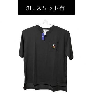 ディズニー(Disney)のＴシャツ 半袖 3L 大きいサイズ ミッキー かわいい ディズニー スリット入り(Tシャツ(半袖/袖なし))