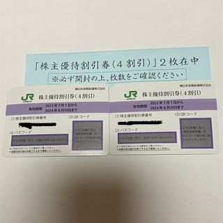 ジェイアール(JR)のJR東日本 株主優待割引券 2枚　発送ラクマパック(鉄道乗車券)