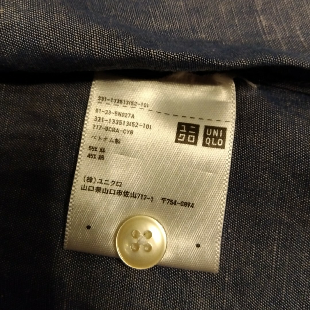 UNIQLO(ユニクロ)のUNIQLO　ユニクロ　メンズ　デニム　シャツ　Ｌサイズ メンズのトップス(シャツ)の商品写真