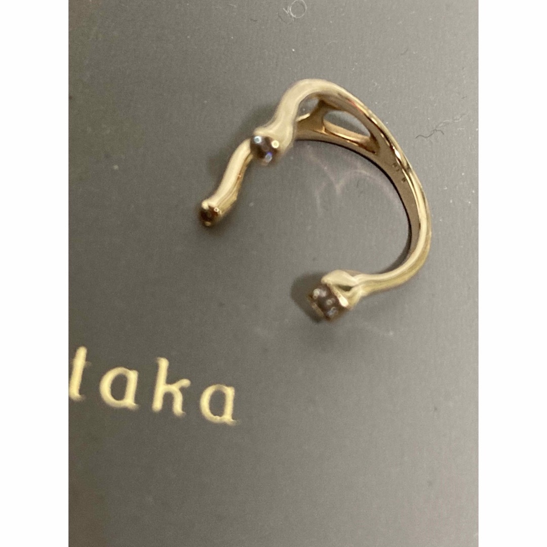 ESTNATION(エストネーション)のhirotaka ヒロタカ　ダイヤモンド　カフリング　k10 YG レディースのアクセサリー(リング(指輪))の商品写真