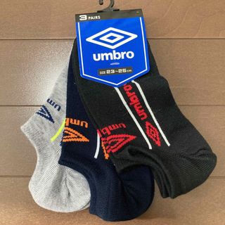 アンブロ(UMBRO)の新品★アンブロ　スニーカーソックス 3足組 23〜25cm 靴下　umbro (ソックス)