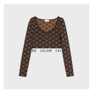 セリーヌ(celine)のCELINE トリオンフ クロップドトップス(ニット/セーター)