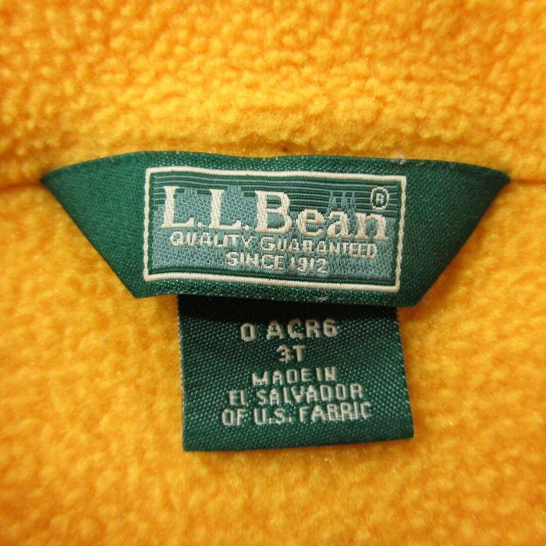 L.L.Bean(エルエルビーン)の古着 エルエルビーン LLBEAN 長袖 フリース ジャケット キッズ ボーイズ 子供服 00年代 00s スナップT 黄 イエロー 24jan12 キッズ/ベビー/マタニティのベビー服(~85cm)(シャツ/カットソー)の商品写真