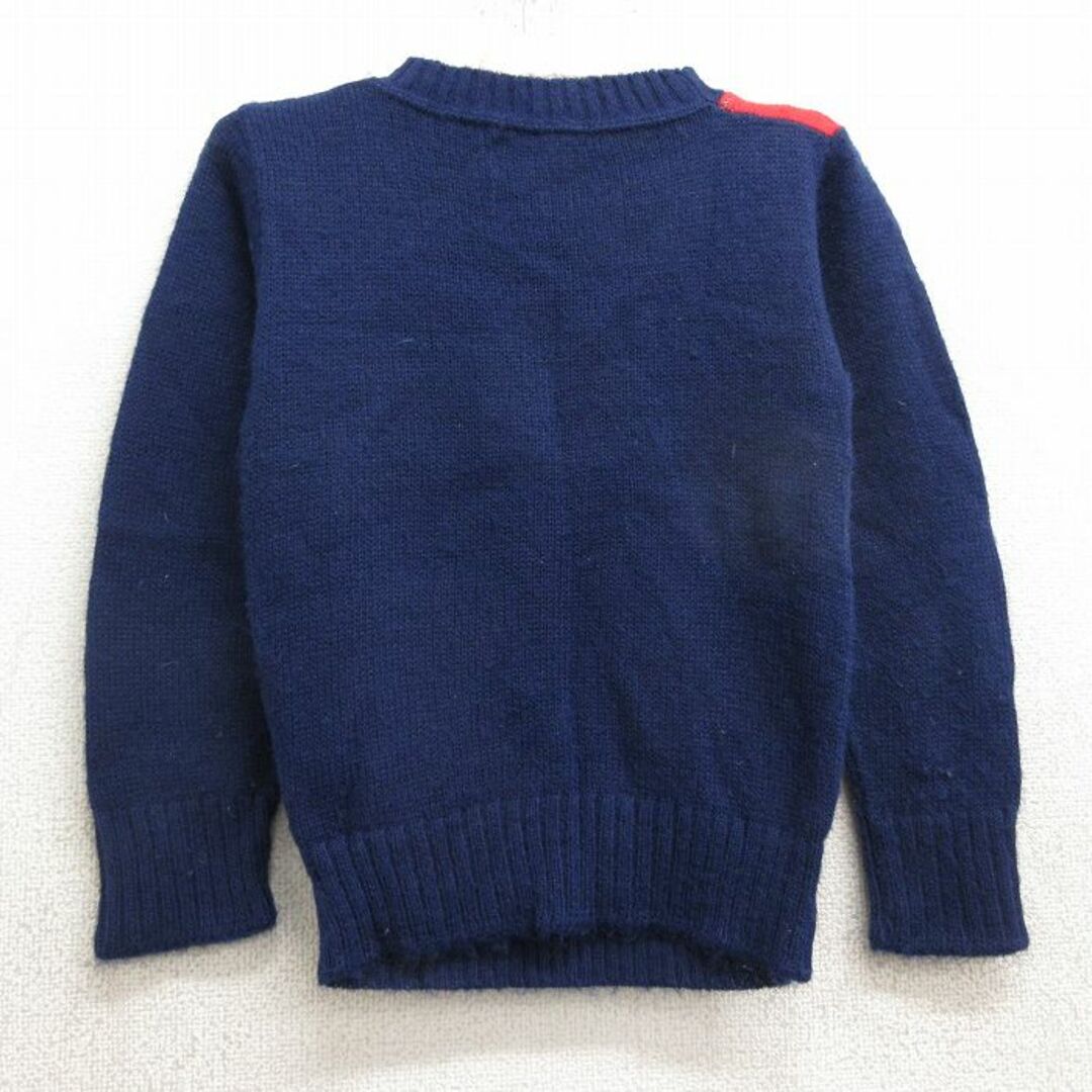 古着 長袖 セーター キッズ ボーイズ 子供服 90年代 90s 鳥 クルーネック USA製 紺他 ネイビー 24jan13 キッズ/ベビー/マタニティのベビー服(~85cm)(シャツ/カットソー)の商品写真