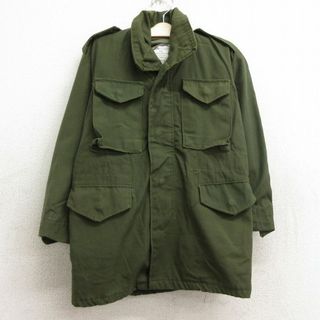 古着 長袖 ミリタリー フィールド ジャケット キッズ ボーイズ 子供服 M-65 USA製 濃緑 グリーン 24jan13(シャツ/カットソー)