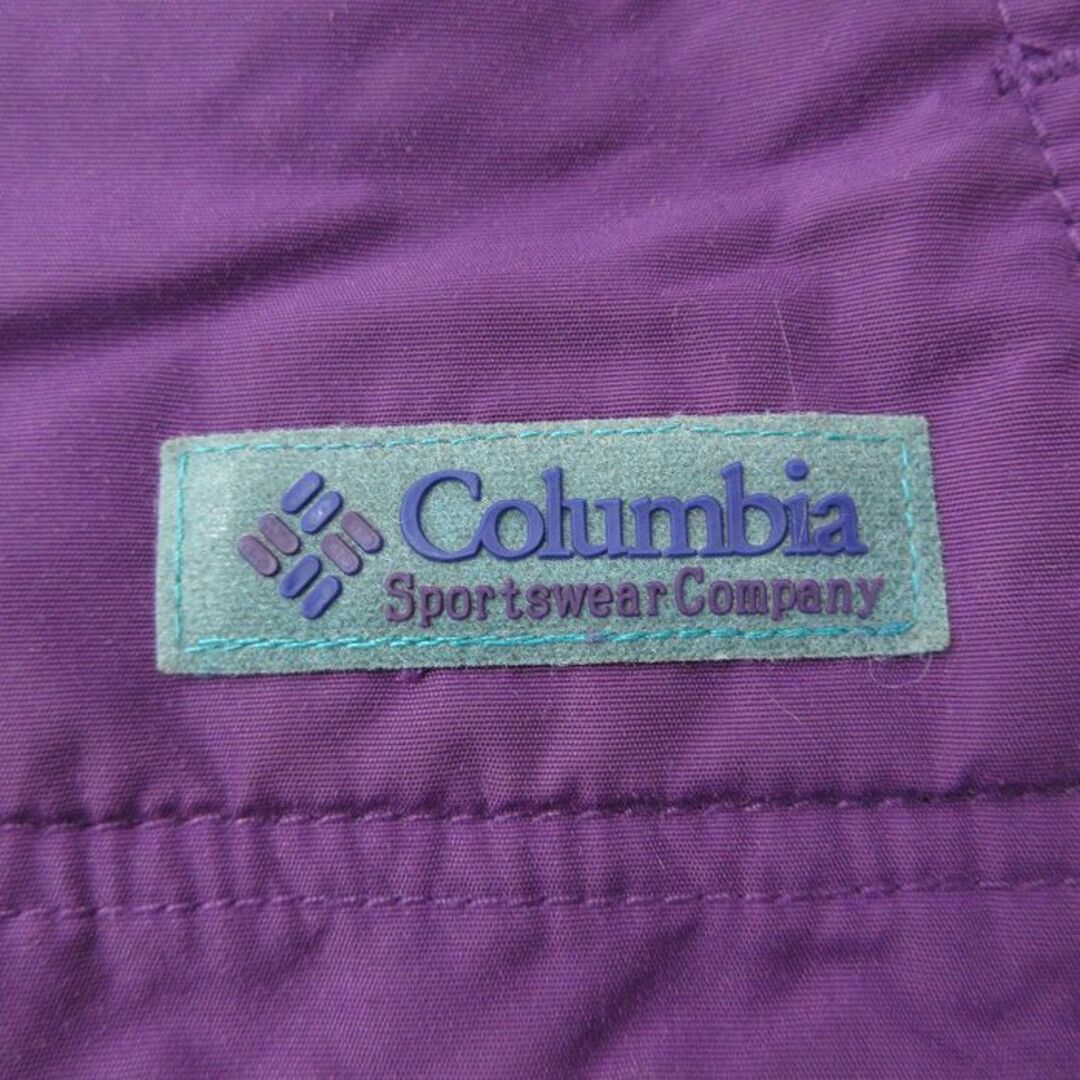 Columbia(コロンビア)の古着 コロンビア COLUMBIA 長袖 ハーフジップ ナイロン ジャケット パーカー レディース 90年代 90s ラグラン 大きいサイズ 紫 パープル 24jan13 中古 アウター ウインドブレーカー レディースのジャケット/アウター(ロングコート)の商品写真