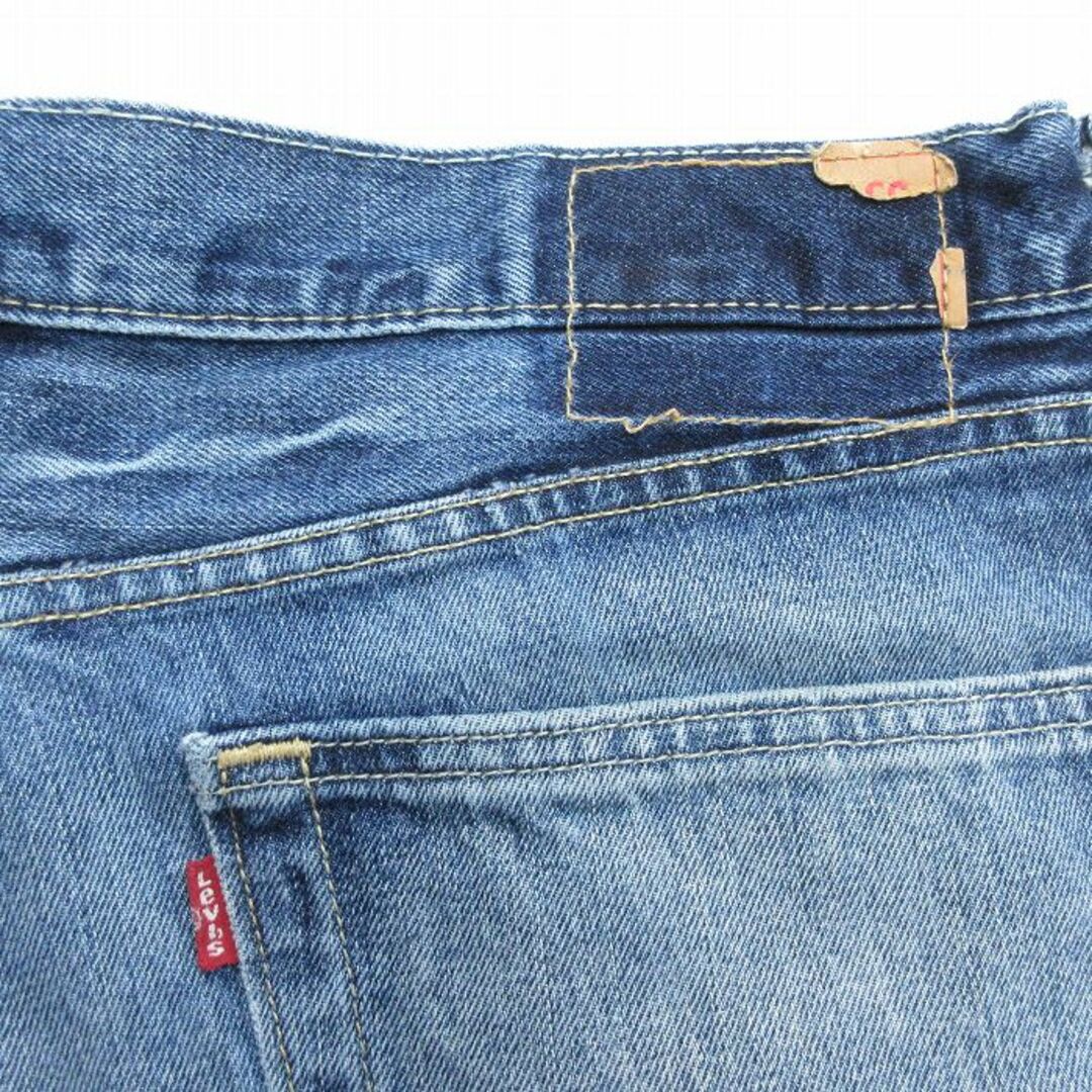 Levi's(リーバイス)のW38★古着 ジーンズ Levis リーバイス 505 メンズ ヒゲ コットン 紺 ネイビー デニム 24jan20 中古 ボトムス ジーパン Gパン ロング パンツ メンズのパンツ(ワークパンツ/カーゴパンツ)の商品写真