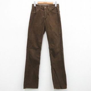 リーバイス(Levi's)のW27★古着 リーバイス Levis コーデュロイ パンツ メンズ 80年代 80s タロン 茶 ブラウン 24jan11 中古 ボトムス ロング(ワークパンツ/カーゴパンツ)