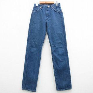 ラングラー(Wrangler)のW29★古着 ラングラー Wrangler ジーンズ メンズ 90年代 90s コットン USA製 紺 ネイビー デニム 24jan13 中古 ボトムス ジーパン Gパン ロング パンツ(ワークパンツ/カーゴパンツ)